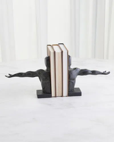 Global Views Reach Bookends, Set Of 2 In Bronze