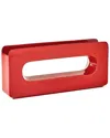 Global Views Rectangle Vase In Red