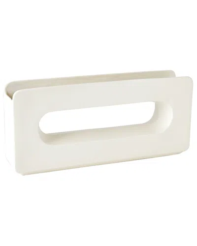 Global Views Rectangle Vase In White