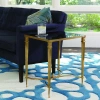 Global Views Rectangular French Square Leg Table In Gold