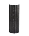 Global Views Reflective Column Pedestal In Black