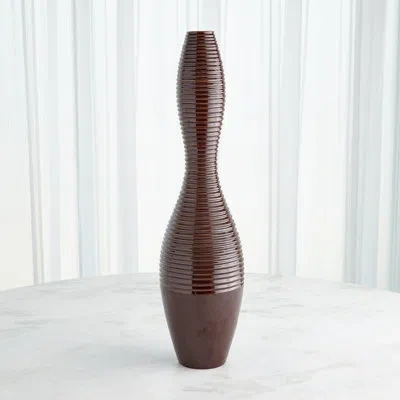 Global Views Ribbed Ceramic Floor Vase
