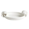 Global Views Ribbon Handle Compote-matte White In Matte White
