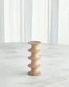Global Views Ridge Candlestick Holder, Small In Sand