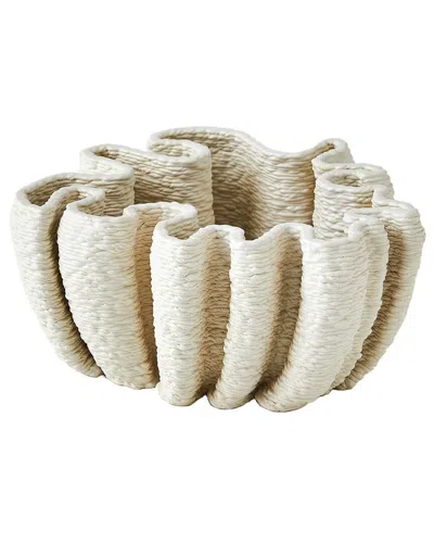 Global Views Ripple Printed Bowl In Neutral