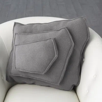 Global Views Rock Novelty Pillow Cover & Insert In Gray