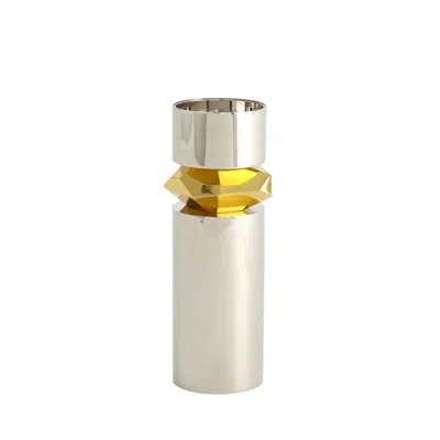 Global Views Romano Candle Holder-tall In Nickel