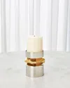 Global Views Romano Short Candle Holder In Nickel