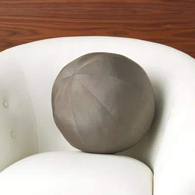 Global Views Ronde Pillow-grey In Gray