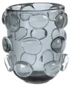 Global Views Rondelle Vase In Grey