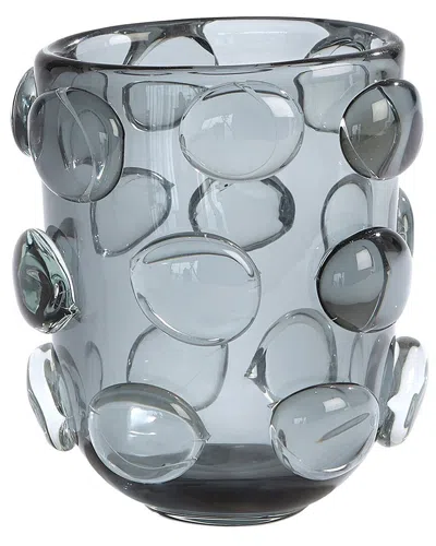 Global Views Rondelle Vase In Grey