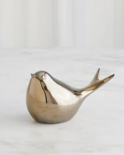 Global Views Sated Metallic Bronze Bird Figure