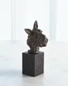 Global Views Scottish Terrier Sculpture In Brown