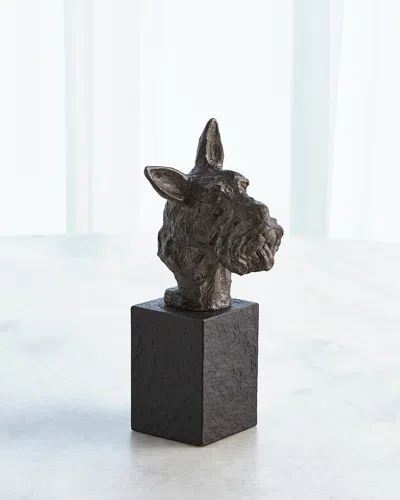 Global Views Scottish Terrier Sculpture In Black