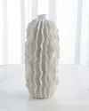 Global Views Sea Ribbons Vase In White