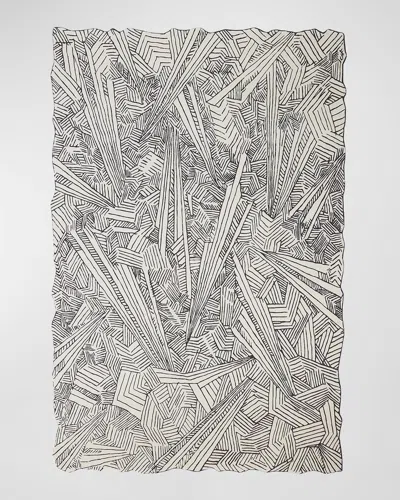 Global Views Searchlight Hand-tufted Rug In Black, Ivory 