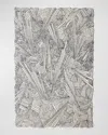 Global Views Searchlight Hand-tufted Rug In Ivory/black