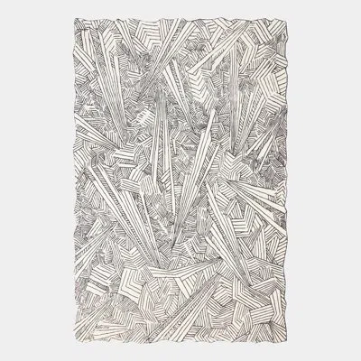 Global Views Searchlight Rug-6' X 9' In Black;white;gray