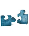 Global Views Alabaster Jigsaw Bookends, Set Of 2