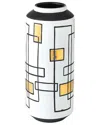 Global Views Sgraffito Vase In White