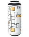 Global Views Sgraffito Vase In White