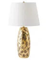 Global Views Shiny Barrel Lamp In Gold