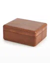 Global Views Signature Tabacco Covered Box - Large In Brown