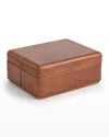 Global Views Signature Tabacco Covered Box - Small In Brown