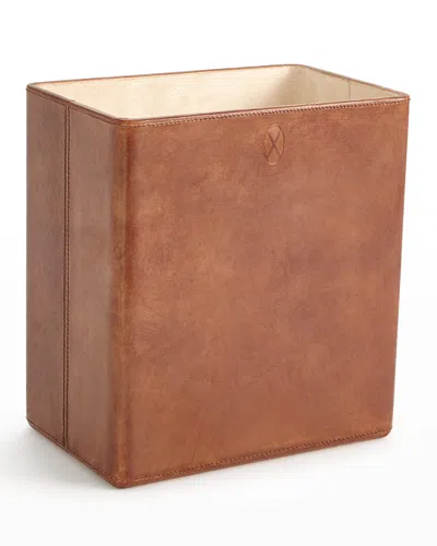 Global Views Signature Tabacco Wastebasket In Brown