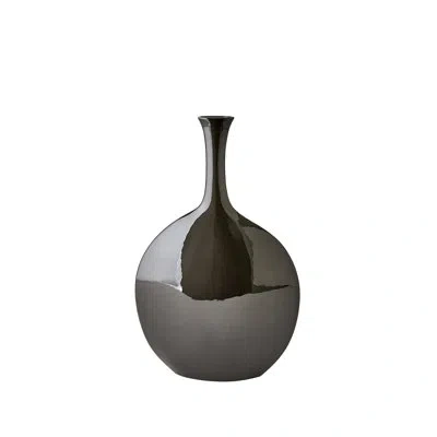 Global Views Silhouette Vase-black-round