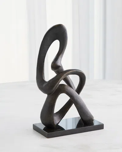 Global Views Sitting Loop Sculpture In Brown