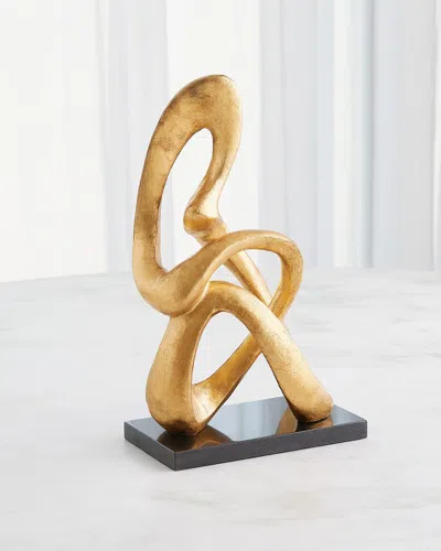 Global Views Sitting Loop Sculpture In Gold