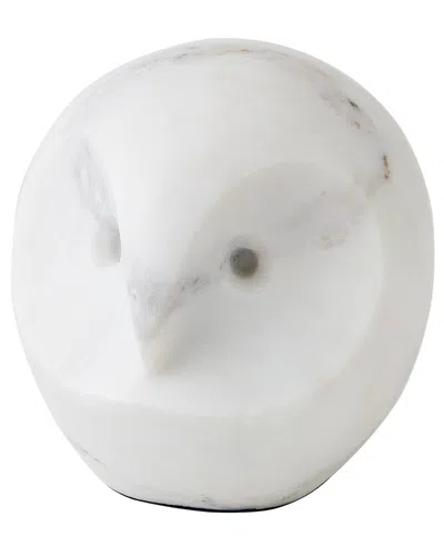 Global Views Sitting Owl In White