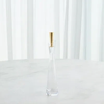 Global Views Slant Decanter-gold-lg In Gold;clear