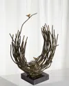 Global Views Small Birds Nest Sculpture