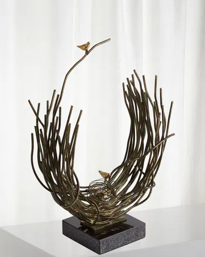 Global Views Small Birds Nest Sculpture