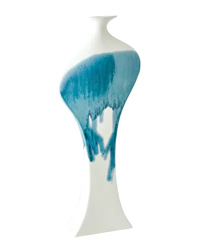 Global Views Small Curvy Bottle In White