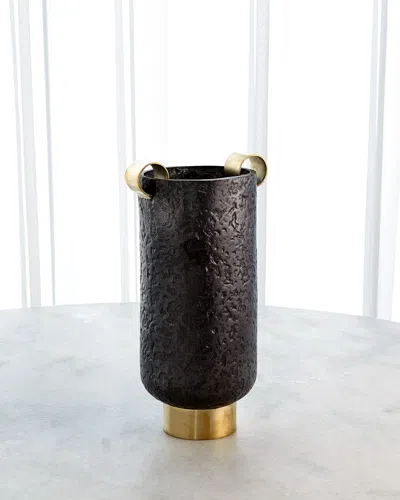 Global Views Small Ferro Urn In Black
