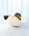 Global Views Small Folded Bowl, Beige/brown