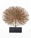 Global Views Small Gold Leaf Tumble Weed Sculpture In Gold