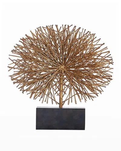 Global Views Small Gold Leaf Tumble Weed Sculpture