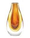 Global Views Small Gradient Vase In Orange