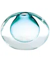 Global Views Small Micro Bubble Vase In Blue