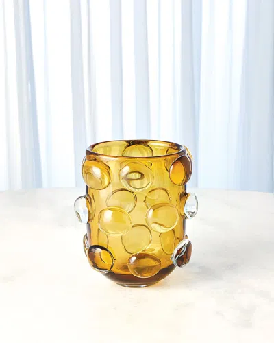 Global Views Small Rondelle Vase, Amber