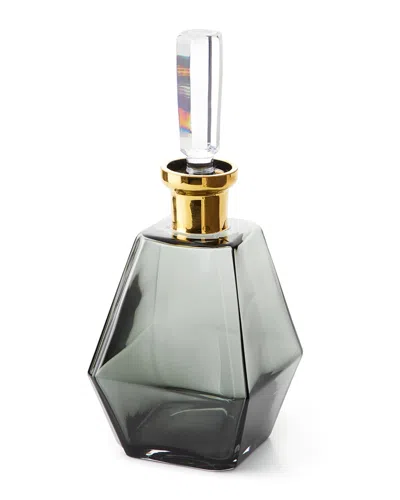 Global Views Smoke Decanter With Gold Neck In Gray