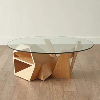 Global Views Spectrum Cocktail Table-blackened Oak In Brown