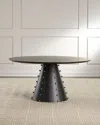 Global Views Spheres Dining Table, 60" In Black