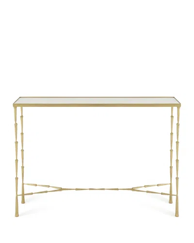 Global Views Spike Console Table In Gold/white