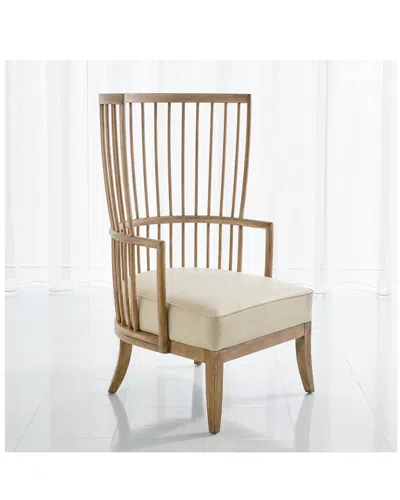 Global Views Spindle Wing Chair