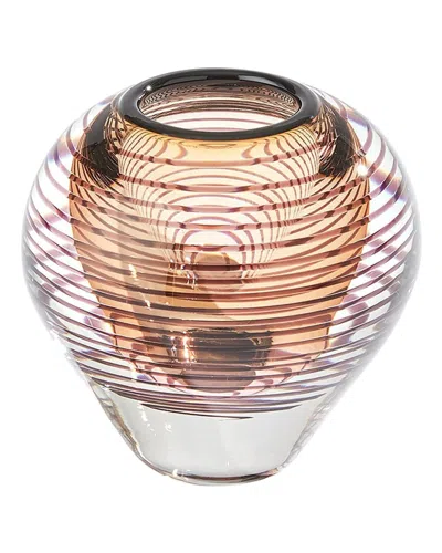 Global Views Spiraled Vase In Brown